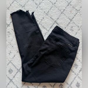 KanCan Black Skinny Jeans with Frayed Hem